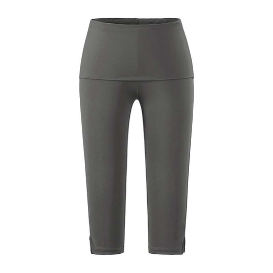 Damen Capri-Leggings mit hohem Umschlagbund, Shaping-Effekt und seitlichem Bein-Schlitz Shop Nory
