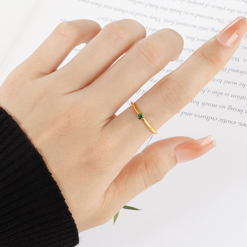 Damen eleganter Ring mit rotem Stein Shop Nory