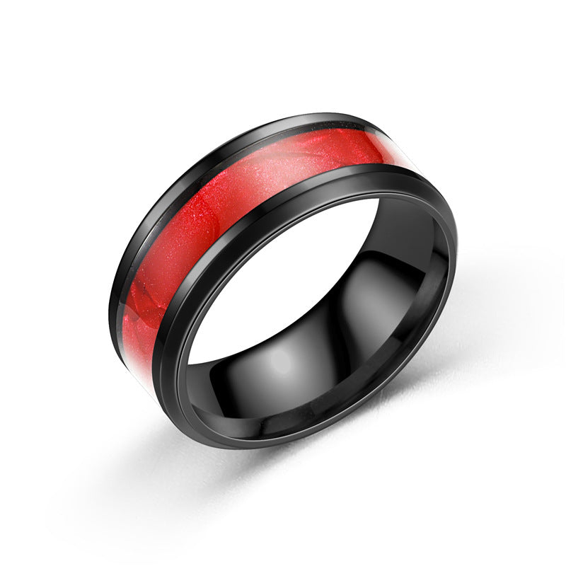 Herren Ring mit einzigartigem Design und dekorativer, blauer Einlage Shop Nory