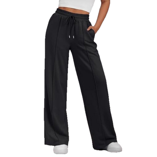 Damen Komfortable Weite Sweatpants mit elastischem Bund und praktischen Taschen