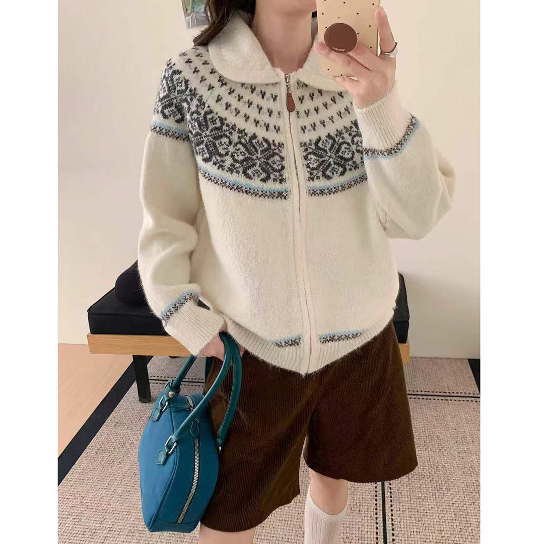 Damen Gemütlicher Strickpullover mit hochgeschlossenem Kragen Shop Nory