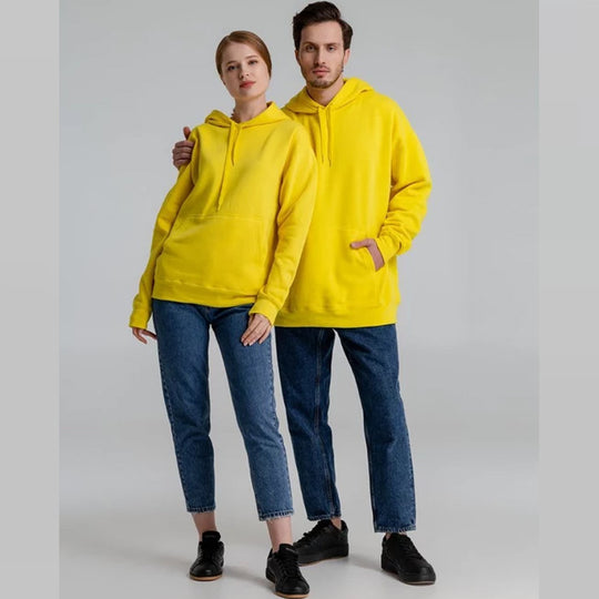 Unisex nan minimalistischer Heavyweight Kapuzenpullover aus French‑Terry mit verdeckter Kängurutasche und schmaler Silhouette Shop Nory