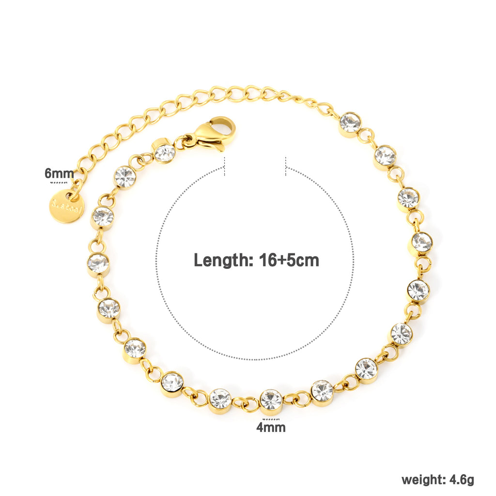 Damen zartes Armband mit funkelnden Kristall-Details Shop Nory