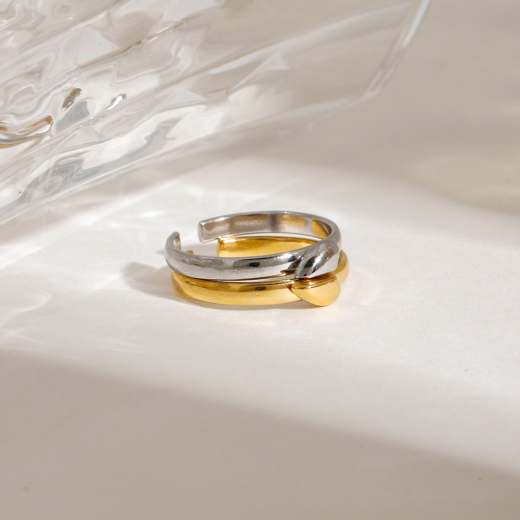 Damen Offenes Armreif mit elegantem Wickel-Design aus hypoallergenem Edelstahl Shop Nory