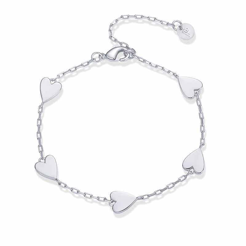 Damen Fußkettchen mit filigranen Herzanhängern und zartem Gliederdesign Shop Nory