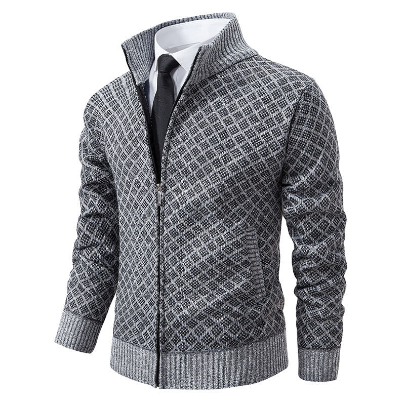 Herren stilvolle Strickjacke mit hochwertigem Zipper ShopNory