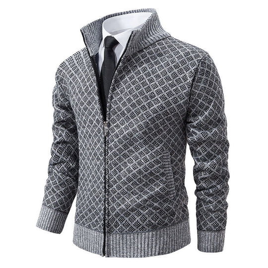 Herren stilvolle Strickjacke mit hochwertigem Zipper ShopNory