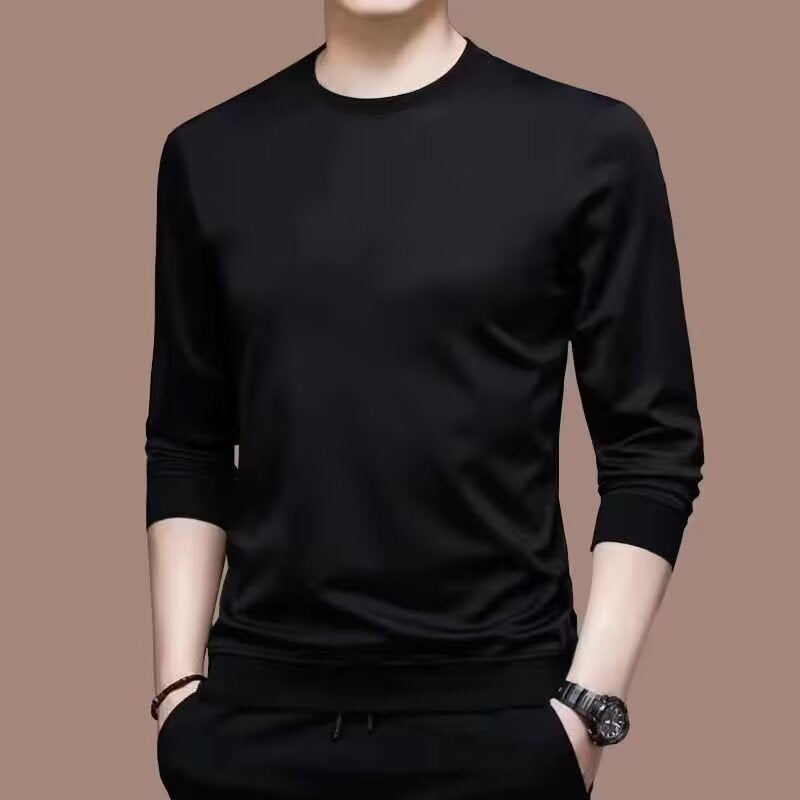 Herren Langarmshirt mit eleganter Textur Shop Nory