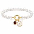 Damen Armband mit Perlen und charmanten Anhängern Shop Nory