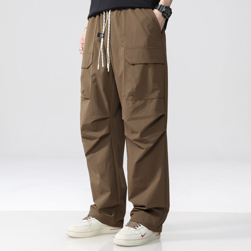Herren Oversize-Cargohose aus leichtem Funktionsstoff mit Kordelzugbund und Mehrfachtaschen Shop Nory