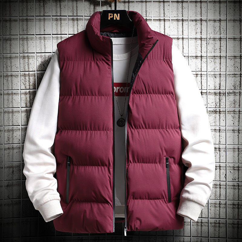 Herren Gepolsterte Steppweste im Layering-Look mit hohem Stehkragen und Reißverschlusstaschen Shop Nory