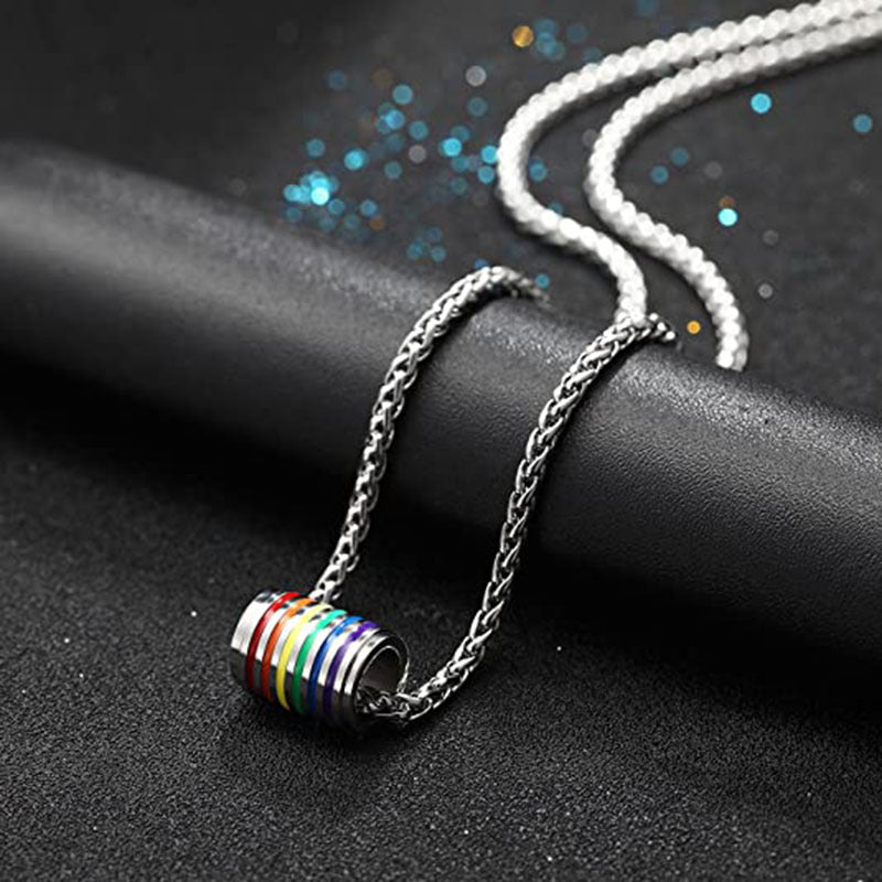 Damen trendige Halskette mit buntem Ringdesign Shop Nory