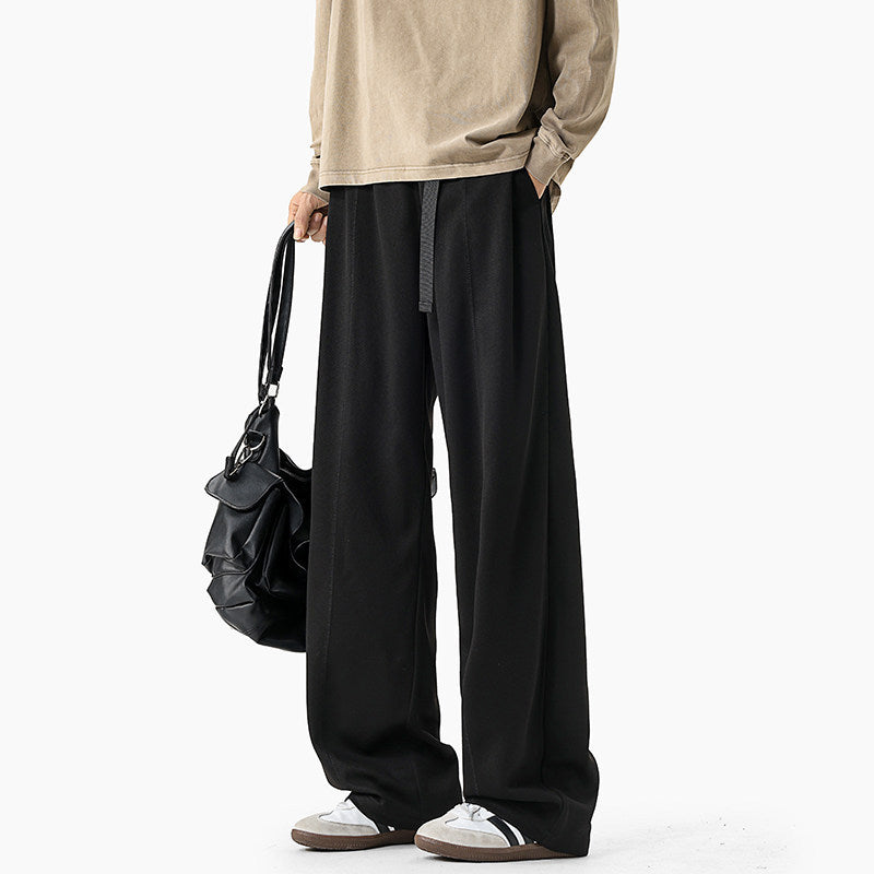 Herren Extraweite Drapierte Wide‑Leg‑Hose aus schwerfallendem Jersey mit Tunnelzugbund und Bundfalten Shop Nory