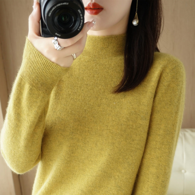 Damen Kurzrollkragenpullover in Kaschmir-Optik mit extralangen Rippbündchen Shop Nory