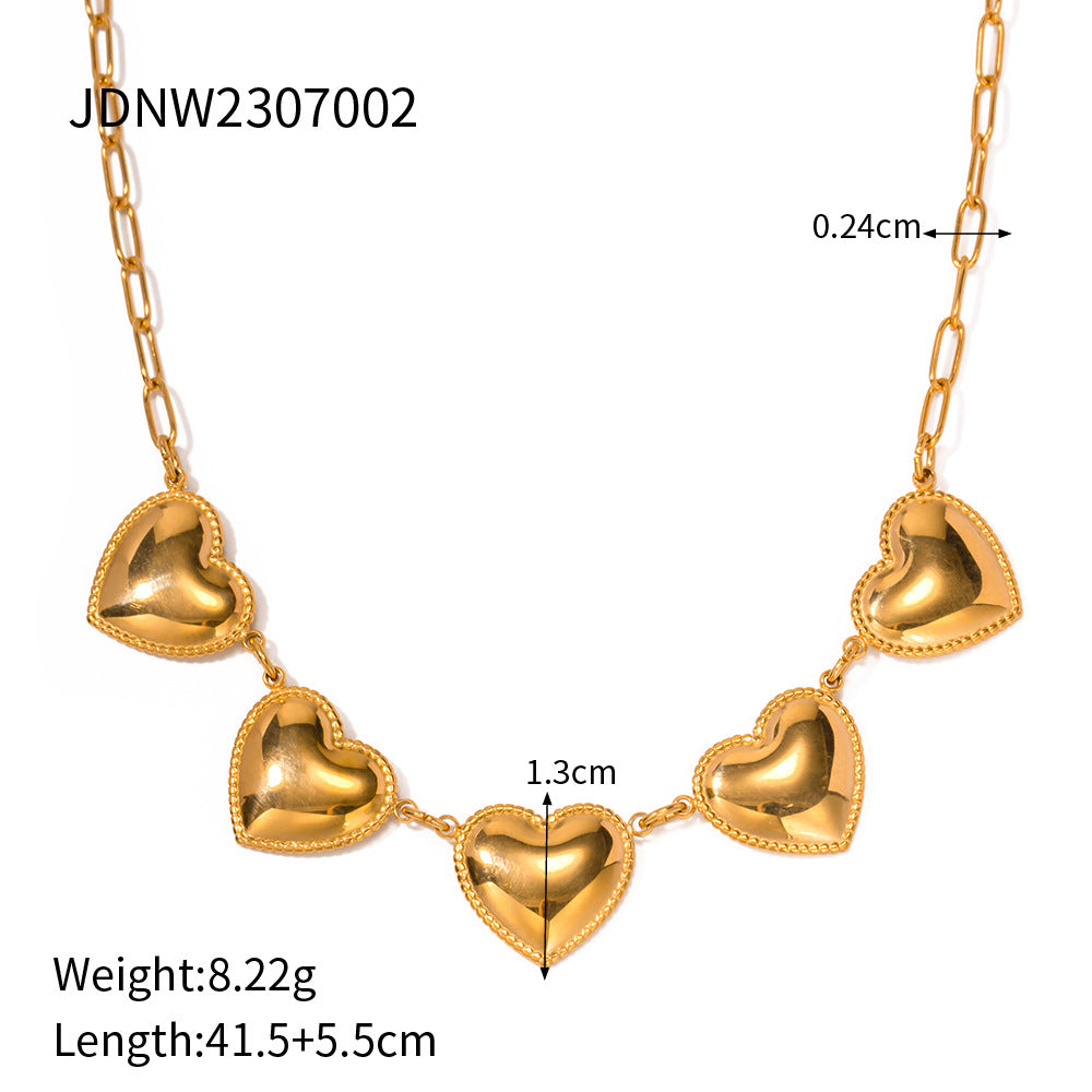 Damen Halskette mit charmantem Herzdesign und verstellbarer Länge Shop Nory
