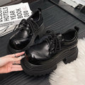 Damen Chunky Schnürschuhe mit doppelter Sohle und innovative Akzent Shopnory
