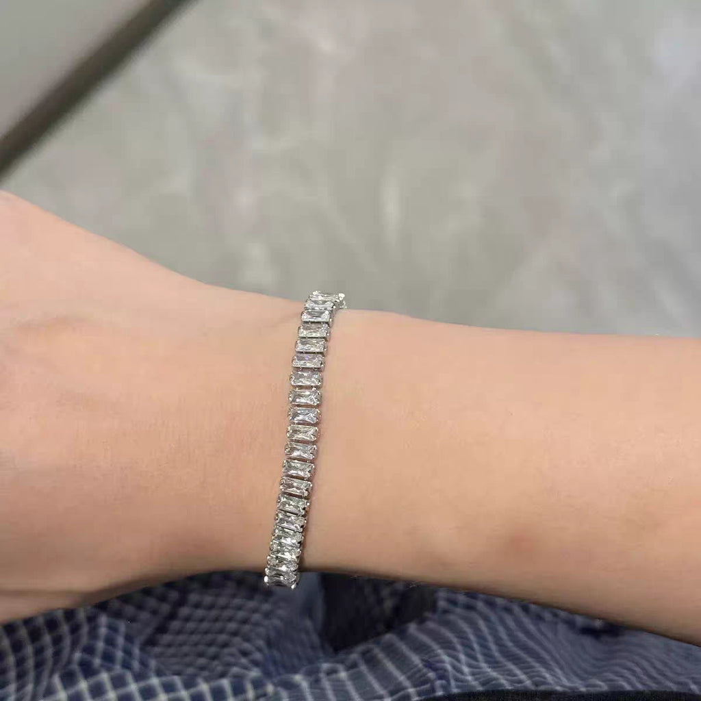 Damen Elegante Kristallbesetzte Tennisarmband Shop Nory