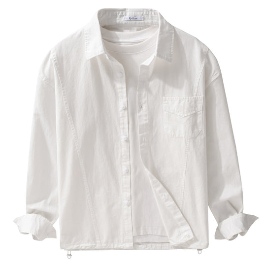 Herren Leichtes Overshirt-Jackett aus Baumwollmix mit aufgesetzter Brusttasche Shop Nory
