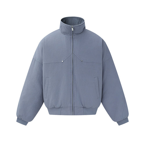 Unisex Boxy-wattierte Kurzjacke mit hochgeschlossenem Stehkragen und minimalistischer Nahtführung Shop Nory
