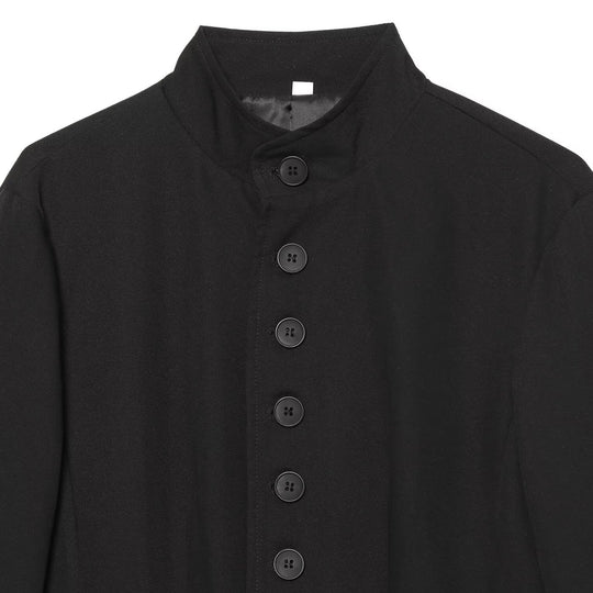 Damen Langblazer mit Stehkragen und durchgehender Knopfleiste Shop Nory