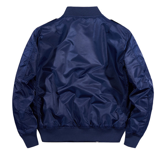 Herren Wind- und Wasserabweisende Nylon-Bomberjacke mit Rippbündchen und Ärmeltasche Shop Nory