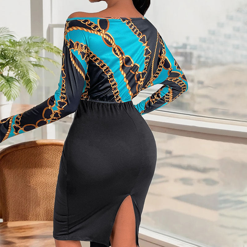 Damen Midikleid mit Knotenbund, taillierter Silhouette und asymmetrischem Saum Shop Nory