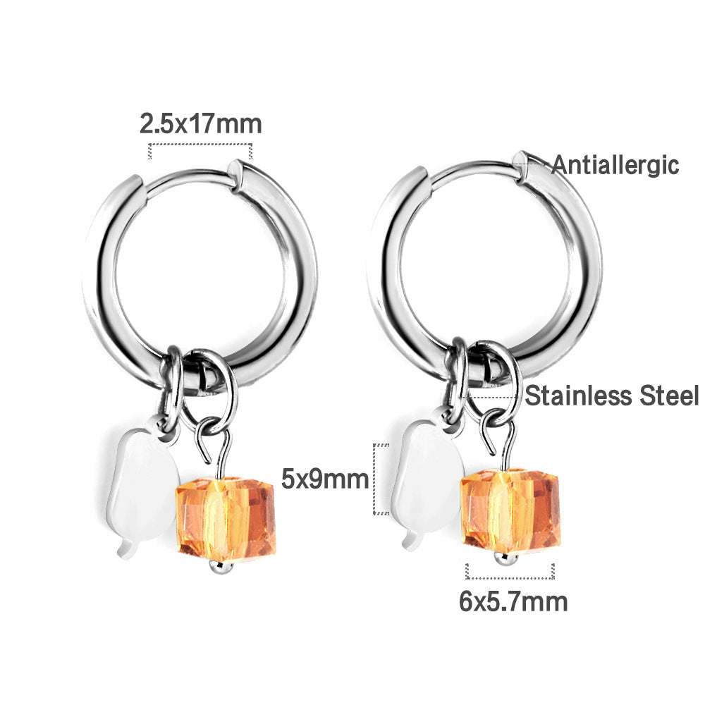 Damen Hängende Ohrstecker mit Kürbis-Motiv Shop Nory