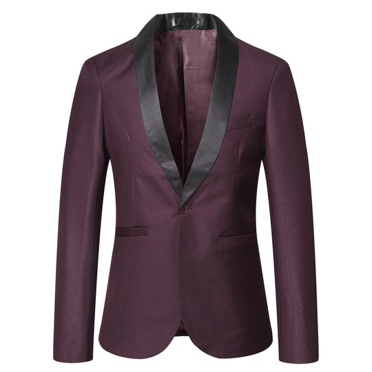 Herren eleganter Smoking-Blazer mit schickem Satinrevers