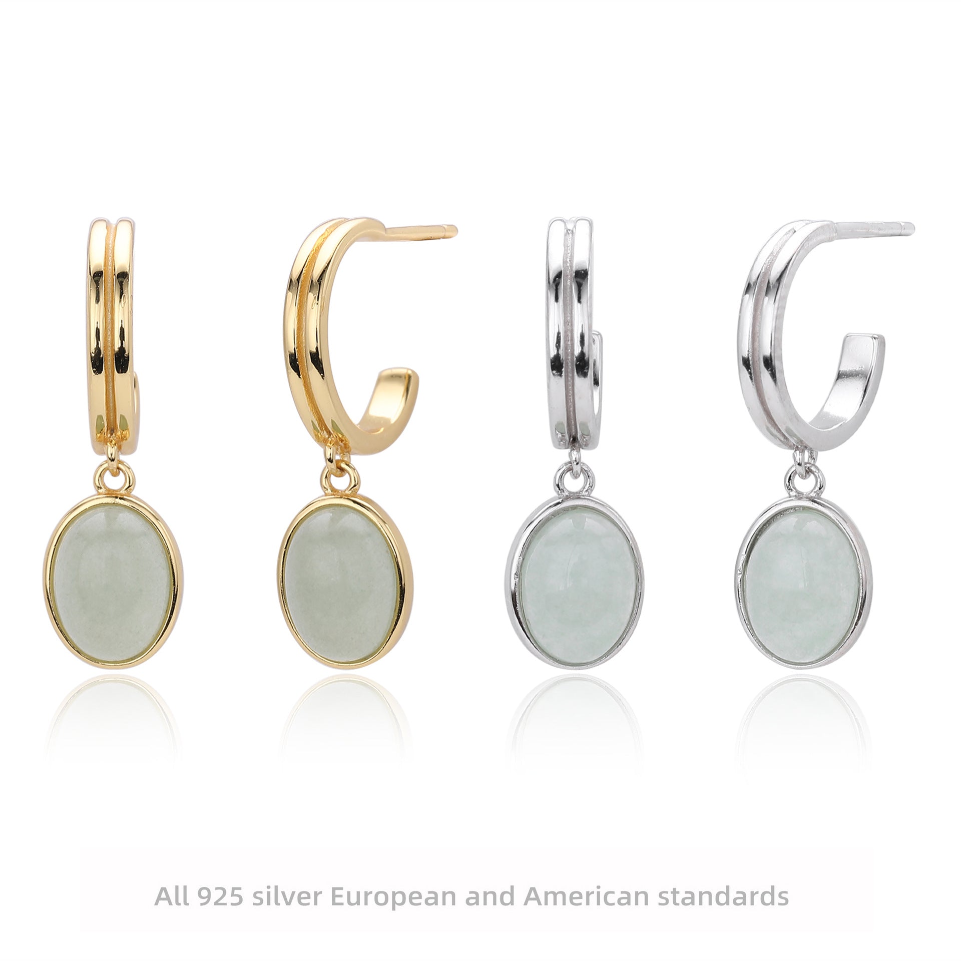 Damen Ohrhänger mit geschwungenem Design aus 925 Sterling Silber Shop Nory