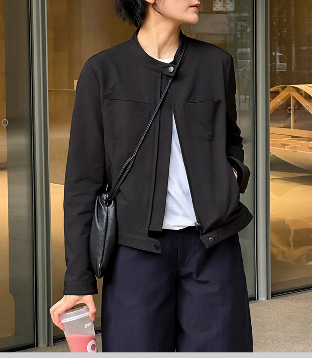 Damen urbane Übergangsjacke mit minimalistischen Details Shop Nory
