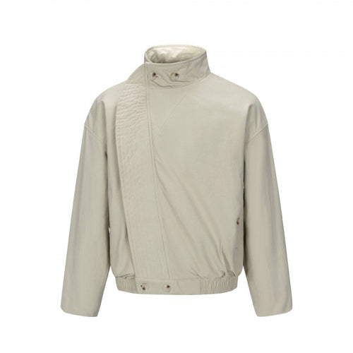 Herren Asymmetrische Kurzjacke mit Stehkragen, gesteppter Frontblende und elastischem Saum Shop Nory