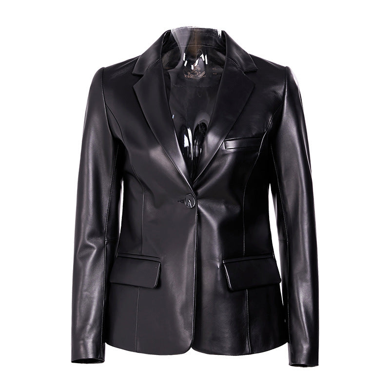 Damen Klassischer Lederblazer Shop Nory