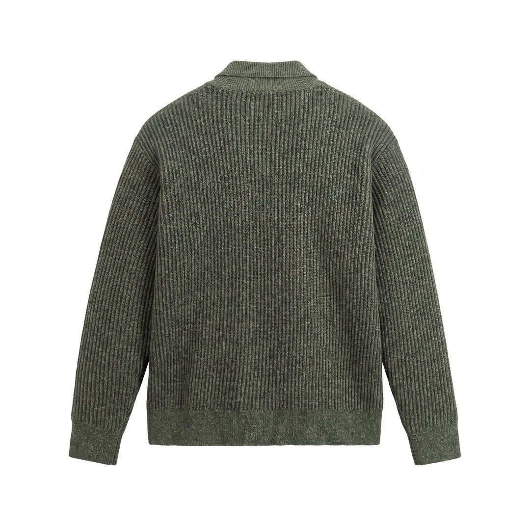 Herren Strickpullover mit Polokragen und markanter Rippenstruktur Shop Nory