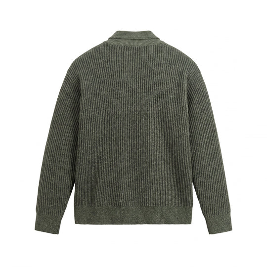 Herren Strickpullover mit Polokragen und markanter Rippenstruktur Shop Nory