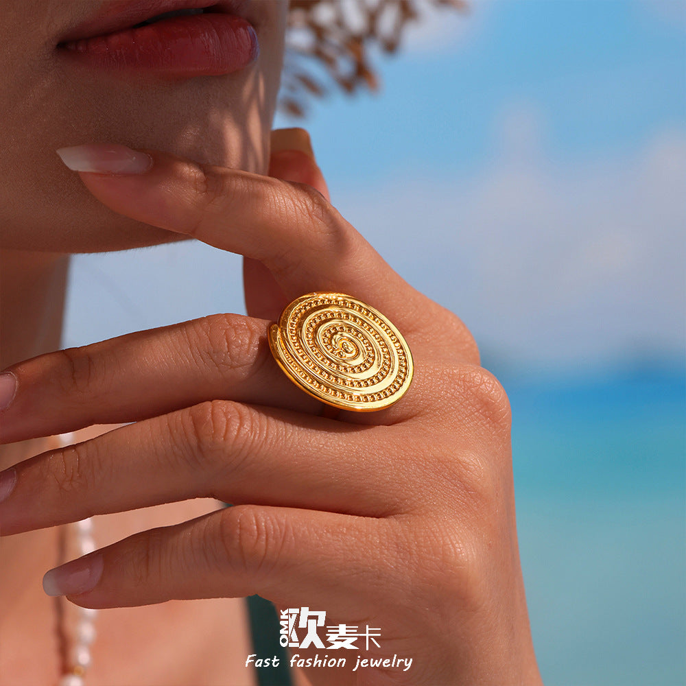 Damenring mit spiralförmigem Design aus hochwertigem Edelstahl Shop Nory