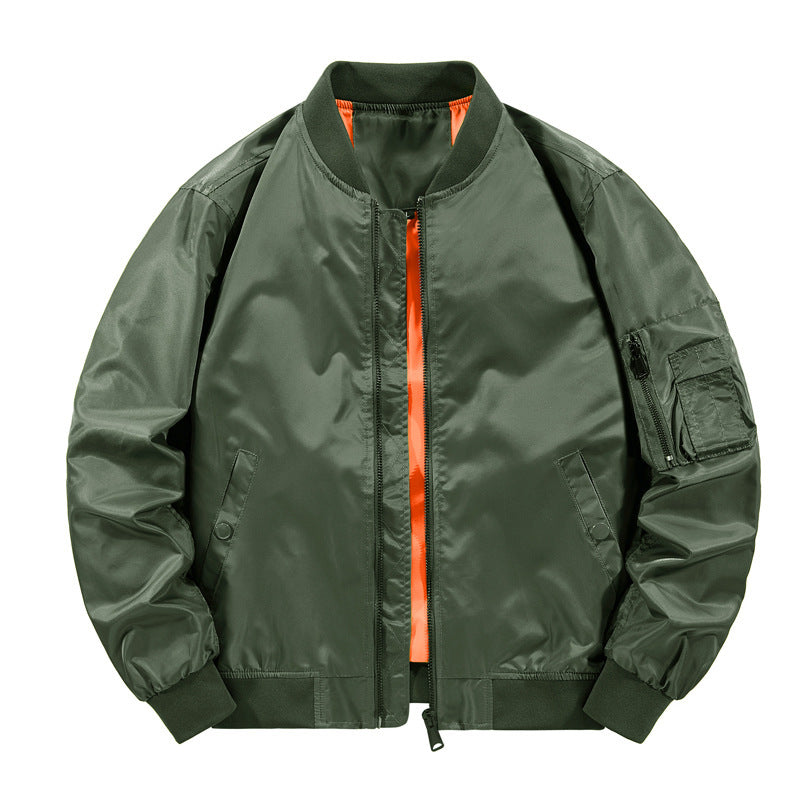 Herren Leichter Nylon‑Bomber mit kontrastierendem Innenfutter und Utility‑Ärmeltasche Shop Nory