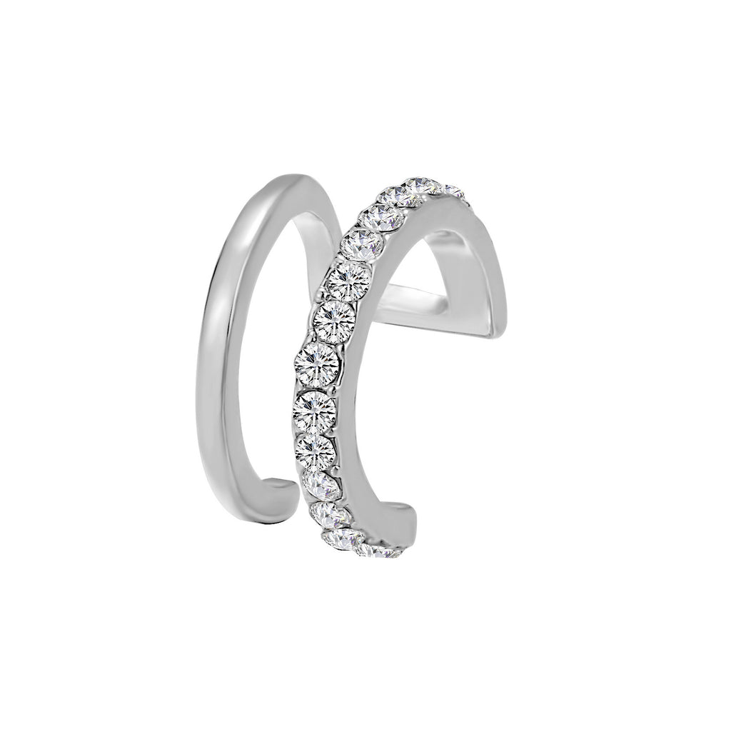 Damen Ring-Set mit funkelnden Zirkonia und modernem, geschwungenem Design Shop Nory