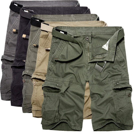 Herren Cargo-Shorts mit multifunktionalen Taschen und verstellbarem Gürtel Shopnory