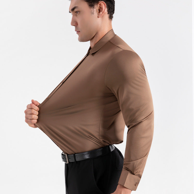 Elastisches Slim Fit Herrenhemd