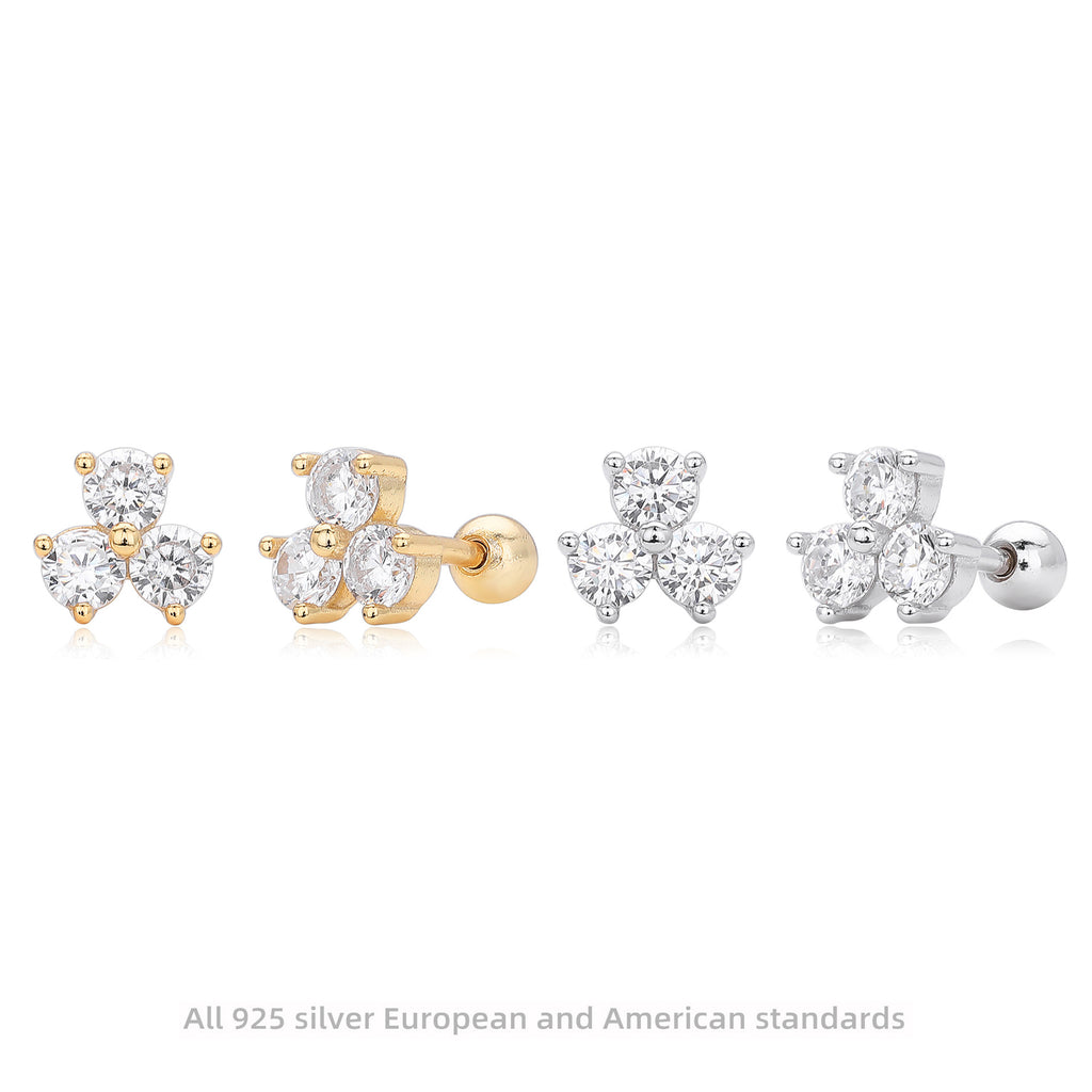 Damen Ohrstecker mit luxuriösen 5A Zirkonsteinen in hochwertigem 925 Sterling Silber Shop Nory