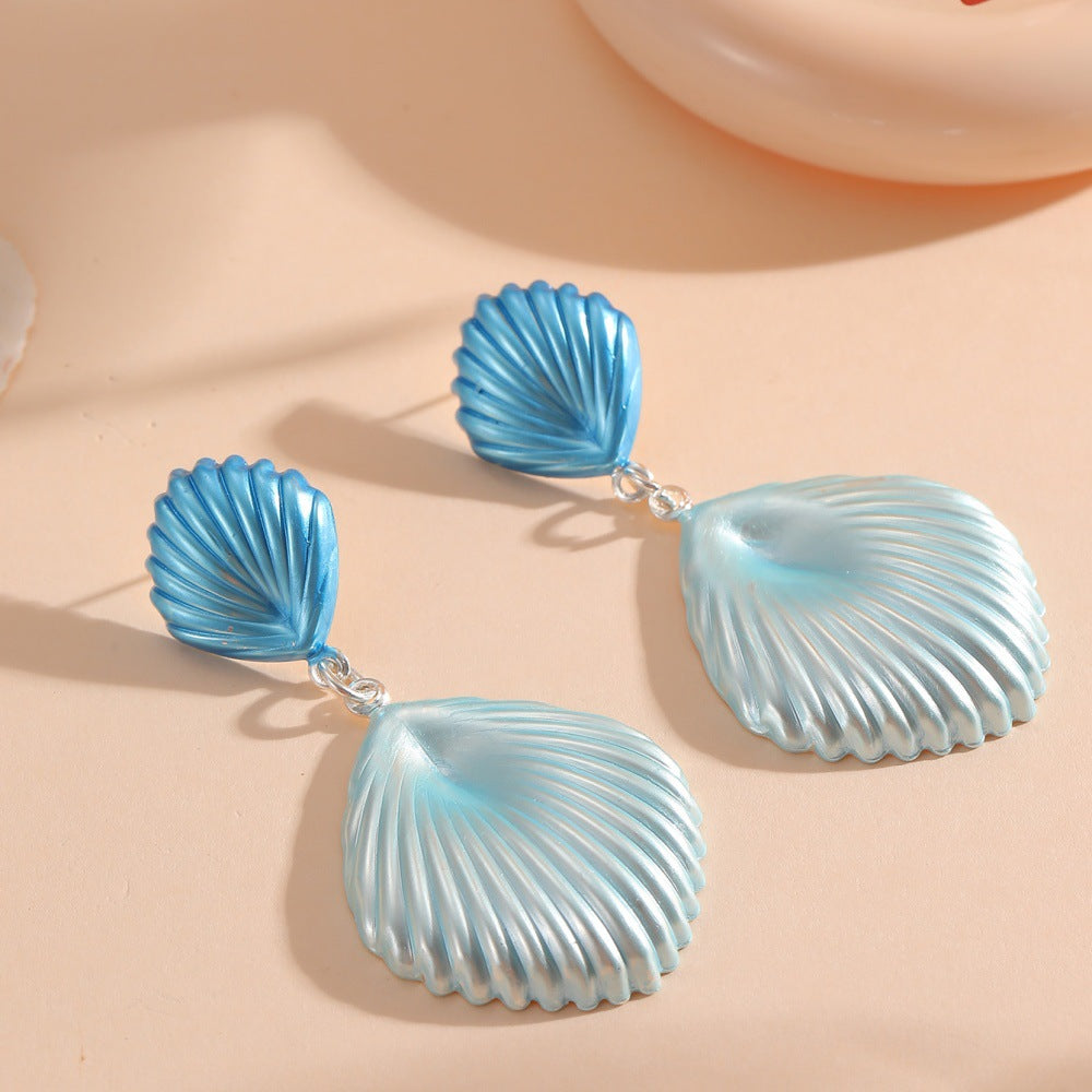 Damen Hängende Ohrringe im eleganten Muscheldesign Shop Nory