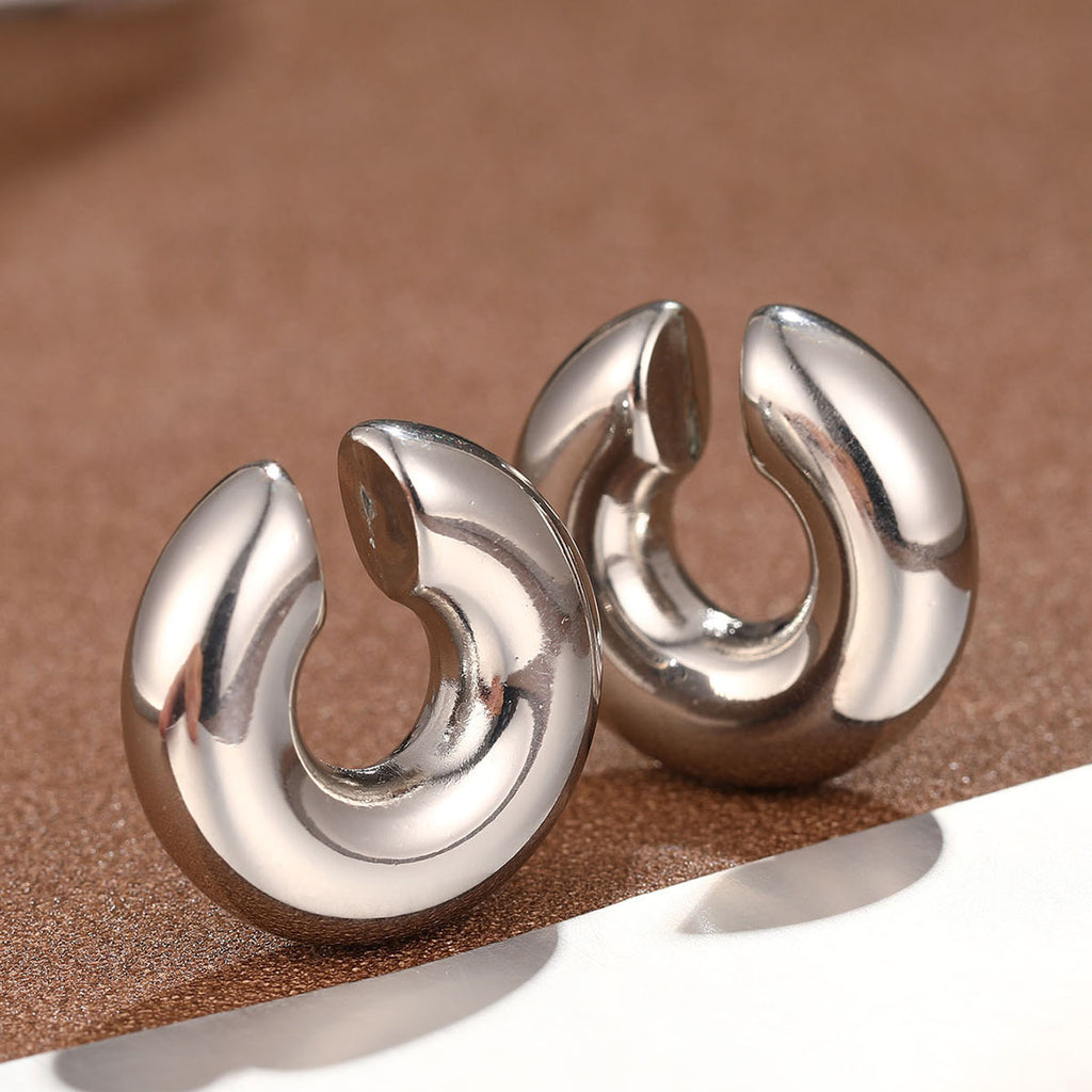 Damen Creolen mit modernem, geschwungenem Design Shop Nory