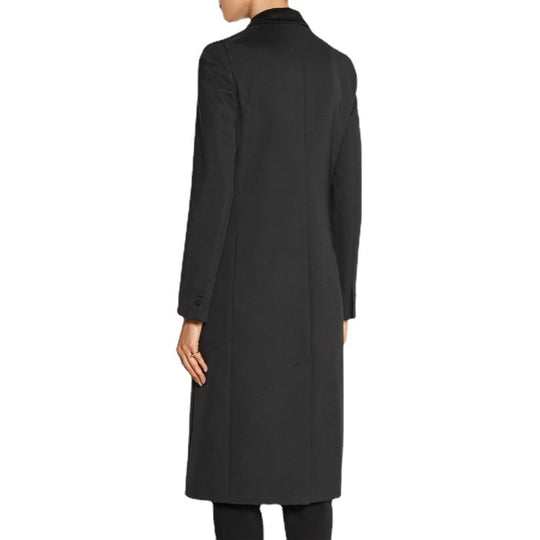 Damen taillierter Longcoat im Smoking‑Look mit Schalkragen Shop Nory