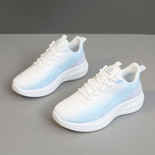 Damen sportliche Leichtgewicht Sneakers mit atmungsaktiver Obermaterialstruktur Shopnory