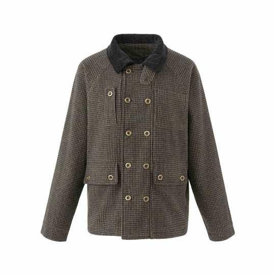 Herren Doppelreihiger Wollmix-Blouson mit Cordkragen und aufgesetzten Pattentaschen Shop Nory