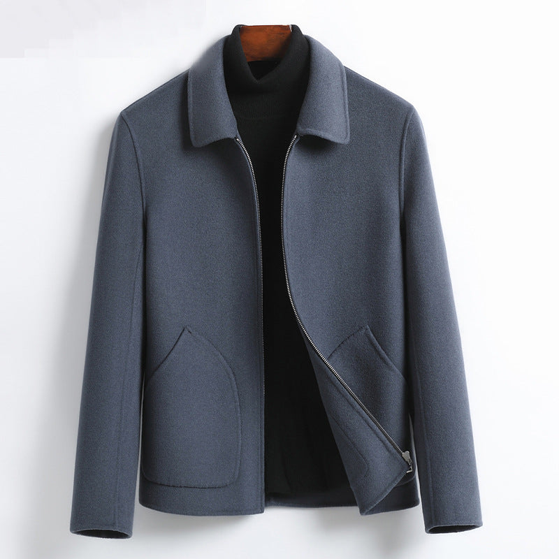 Herren Elegante Kurzjacke aus Wollmix mit Stehkragen, verdecktem Reißverschluss und konturierten Eingrifftaschen Shop Nory