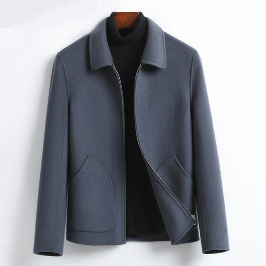 Herren Elegante Kurzjacke aus Wollmix mit Stehkragen, verdecktem Reißverschluss und konturierten Eingrifftaschen Shop Nory