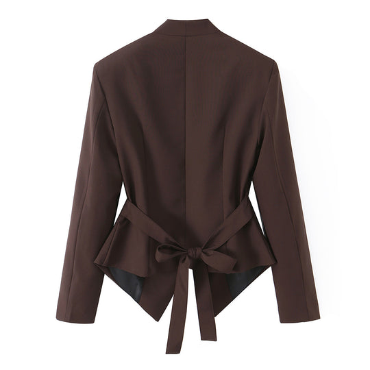 Damen nan taillierter Blazer mit asymmetrischem Saum und Wickeldetail Shop Nory