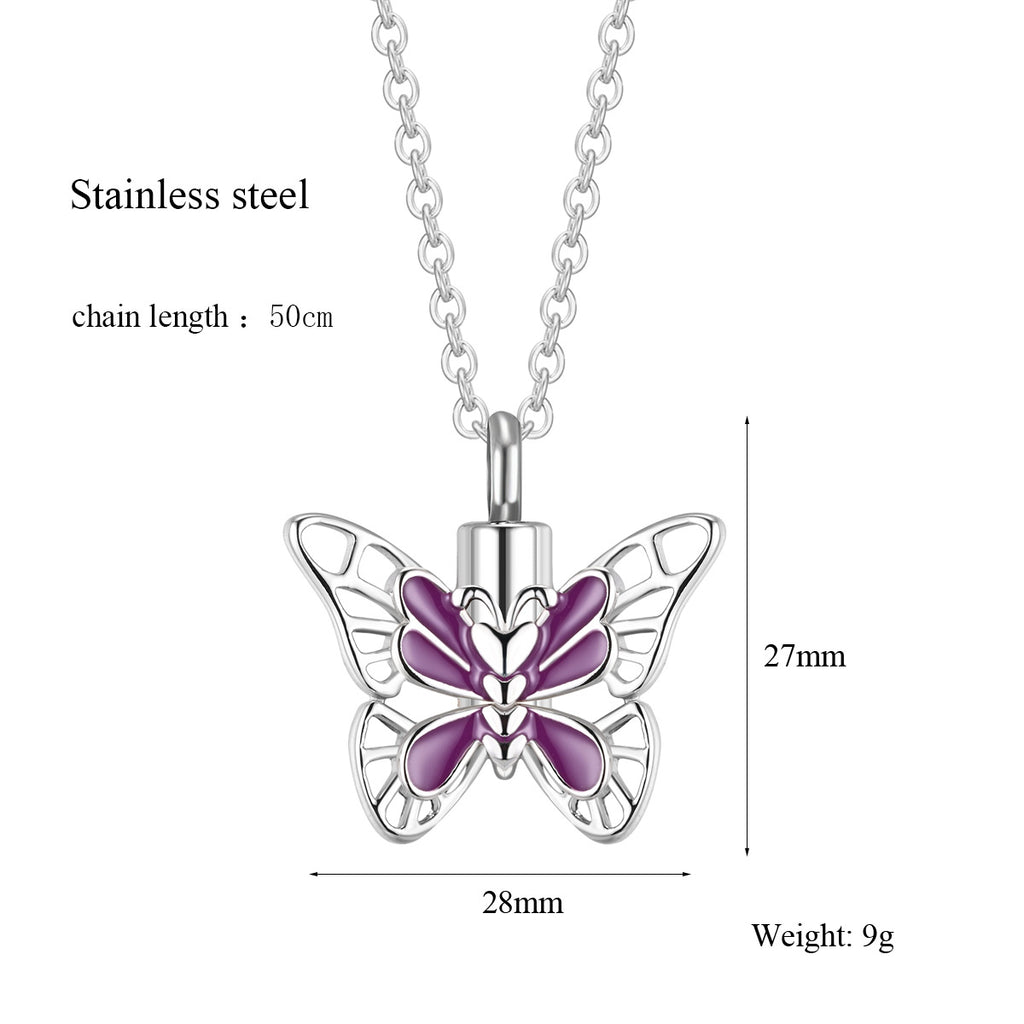 Damen Halskette mit filigranem Schmetterlingsanhänger und hochwertigem Verschluss Shop Nory