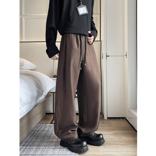Herren Weite Lounge-Hose mit elastischem Bund, Kordelzug und softem Jersey-Material Shop Nory